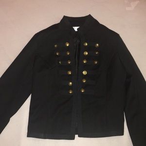 Black gold button jacket